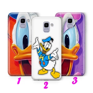 DONALD DUCK 4 Custodia per telefono Samsung A3 A5 A6 A7 A8 J3 J5 J6 J7 Modelli ispirati Disney Cartoon Daisy Duck Topolino Coppia Carino