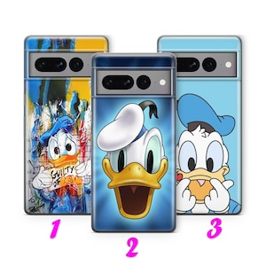 DONALD DUCK 9 Custodia per telefono cellulare per Google Pixel 6 6A 7 7A 8 8A 9 9A Pro XL ispirata al cartone animato Disney Paperina Topolino Coppia Amore Carino