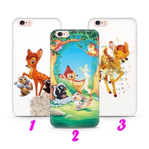 BAMBI 1 iPhone 4 5 SE 1 2 3 Gen 6 7 8 X s Max plus XR Thin Case Cover inspired by Disney Cartoon Deer Mother Love Cute Flower Thumper Sad