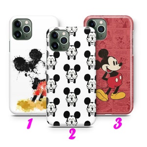 Custodia per iPhone 11 12 13 14 15 16 Pro / Max / Mini / Plus di MiCKEY MoUSE 1 ispirata al cartone animato Disney Minnie Mouse Pluto Disneyland Castle