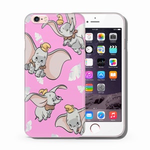DUMBO 4 iPhone 4 5 SE 1 2 3 Gen 6 7 8 X s Max plus XR Custodia sottile ispirata al cartone animato Disney Big Ears Flying Elephant Circus Mouse