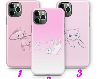 Mew 1 Handyhülle für Apple iPhone 11 12 13 14 15 16 e 17 Air PRO Plus Mini Max Cartoon Charakter Held vom Ballkampf Figur Held Tier