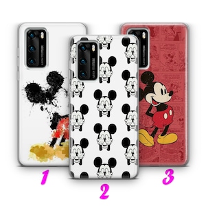Custodia per HUAWEI P9 P10 P20 P30 P40 Lite Pro Plus LG G5 G6 ispirata al cartone animato Disney Minnie Mouse Pluto Disneyland Castle