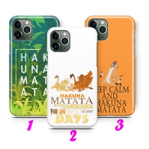 LiON KiNG 6 iPhone 11 12 13 14 15 16 Pro / Max / Mini / Plus Case Cover inspired Disney Cartoon Simba Timon Pumba Hakuna Matata Scar Zazoo
