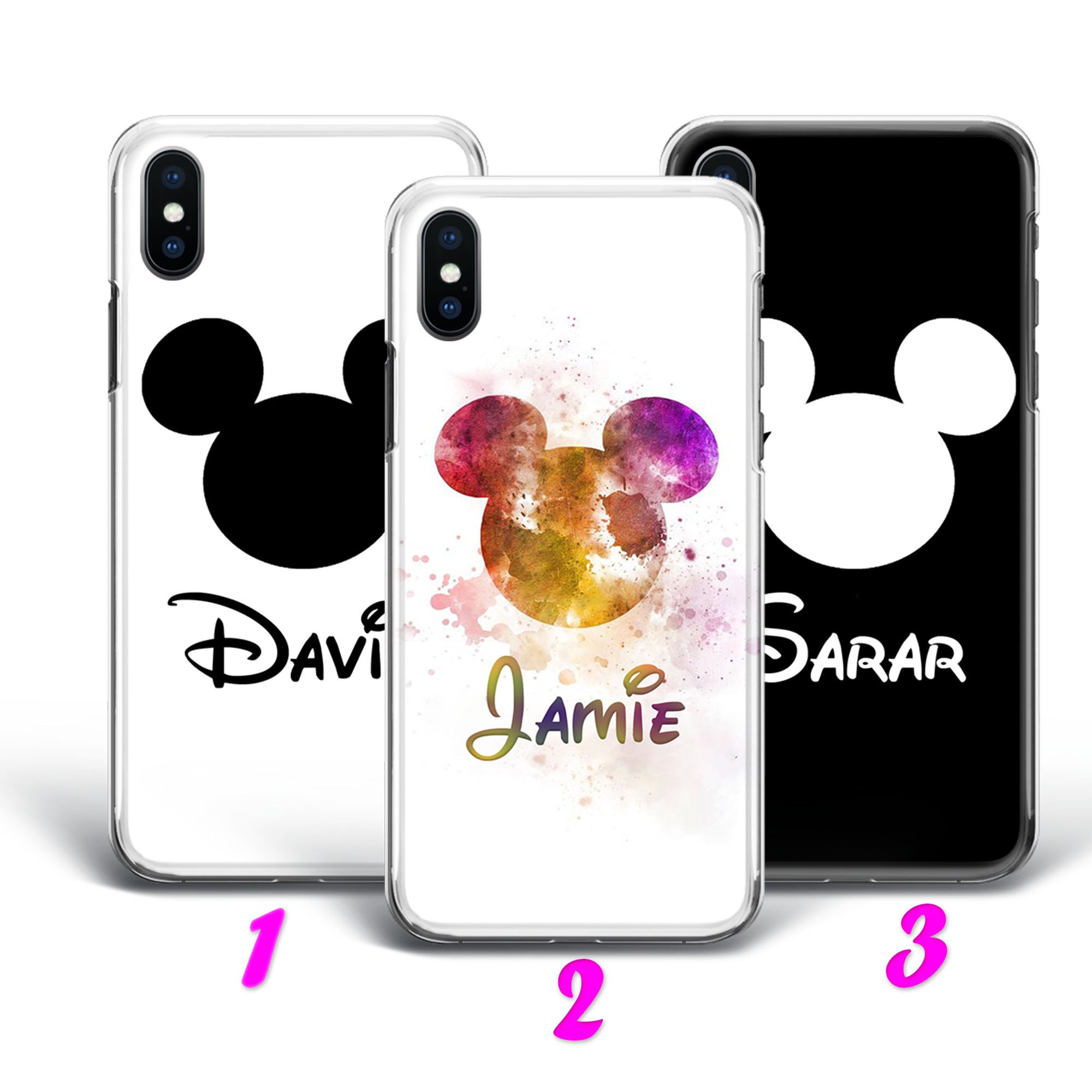 IPhone Case Disney iPhone 11 Case Nom personnalisé Minnie Mouse iPhone 11  Pro X XS Xr Max 8 Plus 7 6 6S Cadeau personnalisé -  France