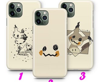 Capa de celular Mimikyu 2 para Apple iPhone 11 12 13 14 15 16 e 17 Air PRO Plus Mini Max Personagem de desenho animado Herói de luta de bola Figura Herói Animal