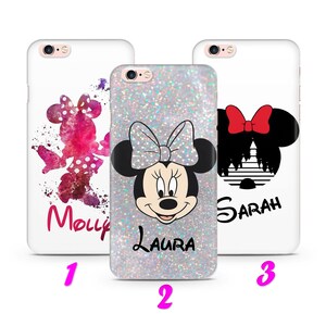 IL TUO NOME MiNNIE 1 iPhone 4 5 SE 1 2 3 Gen 6 7 8 X s Max plus Xr Custodia sottile Personalizzabile Personalizzabile Personalizzata Lettere personalizzate