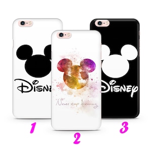 Custodia sottile per iPhone 4 5 SE 1 2 3 Gen 6 7 8 X s Max plus XR ispirata al cartone animato Disney Minnie Mouse Pluto Disneyland Castle