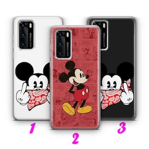 Custodia Cover Topolino 8 HUAWEI P9 P10 P20 P30 P40 Lite Pro Plus LG G5 G6 ispirata al cartone animato Disney Minnie Mouse Pluto Disneyland Castle