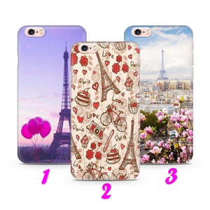 PARIS 3 iPhone 4 5 SE 1 2 3 Gen 6 7 8 X s Max plus XR Thin Case Cover Eiffel Tower City Of Love France Capital of Romance Travel Destination image 1