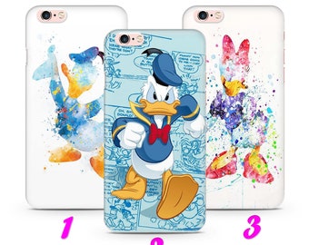 DONALD DUCK 6 iPhone 4 5 SE 1 2 3 Gen 6 7 8 X s Max plus Xr Thin Case Cover inspired by Disney Cartoon Daisy Duck Mickey Mouse Couple Family