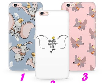 DUMBO 3 iPhone 4 5 SE 1 2 3 Gen 6 7 8 X s Max plus XR Thin Case Cover inspired by Disney Cartoon Big Ears Flying Elephant Circus Mouse