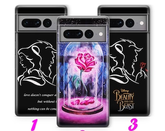 BEAUTY and the BEASt 2 Phone Case Cover For Google Pixel 6 7 8 8A 9 9A 10A 10 Pro XL inspired by Disney Cartoon Princess Bella Gaston Castle
