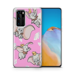 Custodia DUMBO 4 HUAWEI P9 P10 P20 P30 P40 Lite Pro Plus LG G5 G6 ispirata al cartone animato Disney Big Ears Flying Elephant Circus Mouse