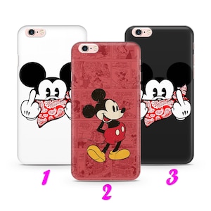 Custodia sottile per iPhone 4 5 SE 1 2 3 Gen 6 7 8 X s Max plus XR ispirata al cartone animato Disney Minnie Mouse Pluto Disneyland Castle