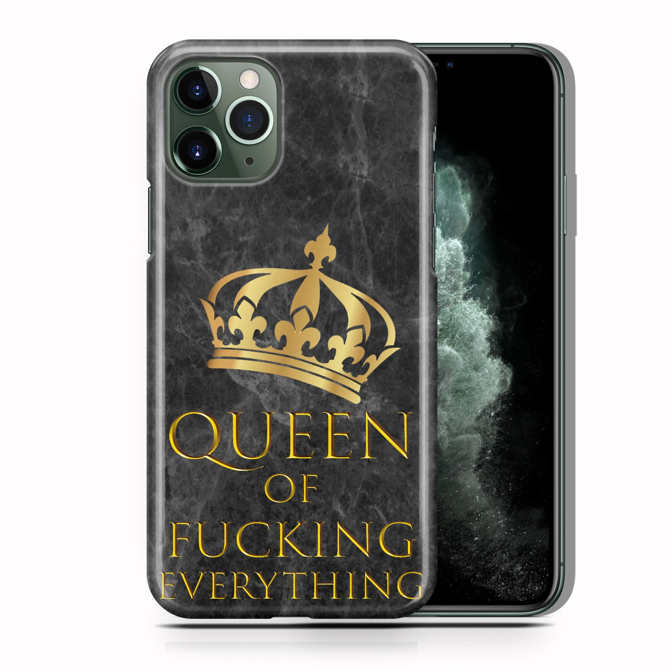 QUEEN of EVERyTHING iPhone 11 12 13 14 15 16 Pro / Max / Mini / Plus Case Cover Boss Lady Girl Princes Crown Female Power Bossy Nice Crow