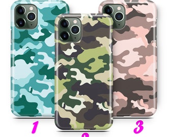 CAMOUFLAGE 1 iPhone 11 12 13 14 15 Pro / Max / Mini / Plus Case Cover Camo Army Military Pattern Colorful Multicolor War Zone Stealth