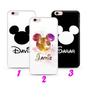 IL TUO NOME MiCKEY 1 iPhone 4 5 SE 1 2 3 Gen 6 7 8 X s Max plus Xr Custodia sottile Personalizzabile Personalizzabile Personalizzato Lettere personalizzate
