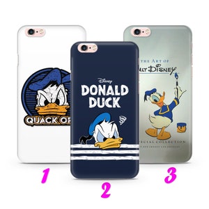 DONALD DUCK 8 iPhone 4 5 SE 1 2 3 Gen 6 7 8 X s Max plus Xr Custodia sottile ispirata al cartone animato Disney Paperina Topolino Coppia Famiglia