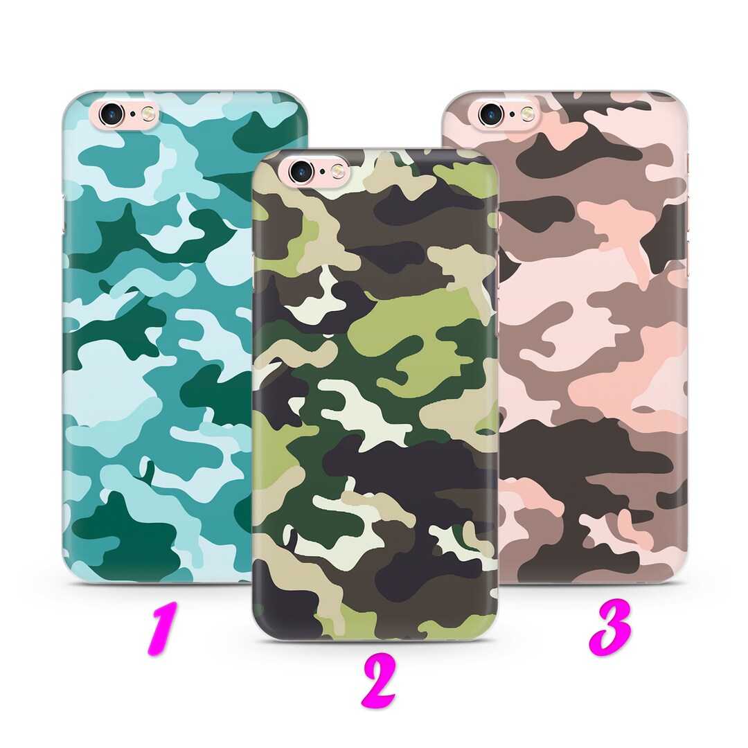 CAMOUFLAGE 1 iPhone 4 5 SE 1 2 3 Gen 6 7 8 X S Max Plus XR Thin Case ...
