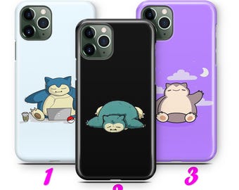 Snorlax 3 Handyhülle für Apple iPhone 11 12 13 14 15 16 e 17 Air PRO Plus Mini Max Cartoon Charakter Held vom Ballkampf Figur Held Tier