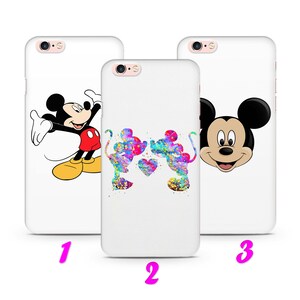 Custodia sottile per iPhone 4 5 SE 1 2 3 Gen 6 7 8 X s Max plus XR ispirata al cartone animato Disney Minnie Mouse Pluto Disneyland Castle