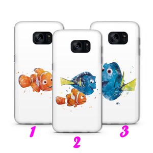 Suche NeMO Dory 3 Handytasche Hülle Für Samsung Galaxy S5 S6 S7 S8 S9 Edge Plus LTE NeO Modelle Disney Cartoon Clownfisch Ozeanschildkröten Hai