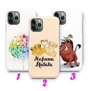 LiON KiNG 9 iPhone 11 12 13 14 15 16 Pro / Max / Mini / Plus Case Cover inspired Disney Cartoon Simba Timon Pumba Hakuna Matata Scar Zazoo