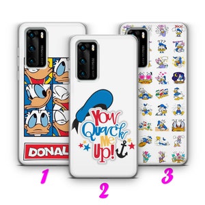 DONALD DUCK 2 Custodia per Huawei P9 P10 P20 P30 P40 Lite Pro Plus LG G5 G6 ispirata al cartone animato Disney Paperina Topolino Coppia Amore