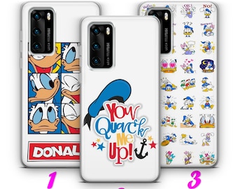 DONALD DUCK 2 HUAWEi P9 P10 P20 P30 P40 Lite Pro Plus LG G5 G6 Case Cover inspired by Disney Cartoon Daisy Duck Mickey Mouse Couple Love