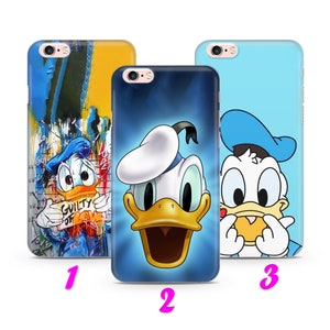 DONALD DUCK 9 iPhone 4 5 SE 1 2 3 Gen 6 7 8 X s Max plus Xr Custodia sottile ispirata al cartone animato Disney Paperina Topolino Coppia Famiglia