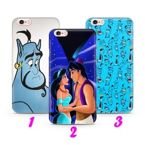 ALADDIN 4 iPhone 4 5 SE 1 2 3 Gen 6 7 8 X s Max plus XR Thin Case Cover inspired by Disney Cartoon Aladin Alladin Genie Magic Lamp Carpet
