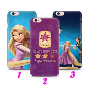 TANGLED 3 iPhone 4 5 SE 1 2 3 Gen 6 7 8 X s Max plus XR Tunt skal inspirerat av Disneys tecknade prinsessa Rapunzel Flynn Rider Pascal Max