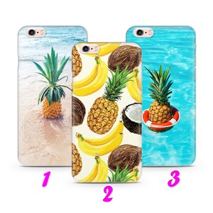 PiNEAPPLE 1 iPhone 4 5 SE 1 2 3 Gen 6 7 8 X s Max plus XR Dünne Gehäusedeckel Sunny Sweet Sommer Obst Trendy Fashion Palme Pina Colada