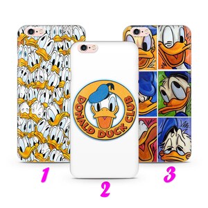 DONALD DUCK 3 iPhone 4 5 SE 1 2 3 Gen 6 7 8 X s Max plus Xr Custodia sottile ispirata al cartone animato Disney Paperina Topolino Coppia Famiglia