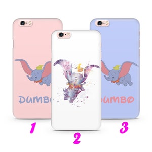 DUMBO 1 iPhone 4 5 SE 1 2 3 Gen 6 7 8 X s Max plus XR Custodia sottile ispirata al cartone animato Disney Big Ears Flying Elephant Circus Mouse