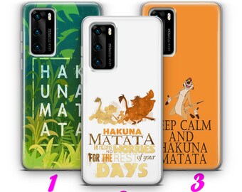 LiON KiNG 6 HUAWEI P9 P10 P20 P30 P40 Lite Pro Plus LG G5 G6 Hülle inspiriert von Disney Cartoon Simba Mufasa Timon Pumba Hakuna Matata