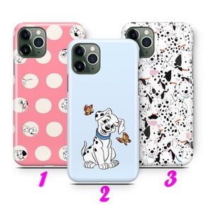101 DALMATIANS 1 iPhone 11 12 13 14 15 16 Pro / Max / Mini / Plus Case Cover inspired by DISNEY CARTOON Spots Dogs Paws Cruella De Vil