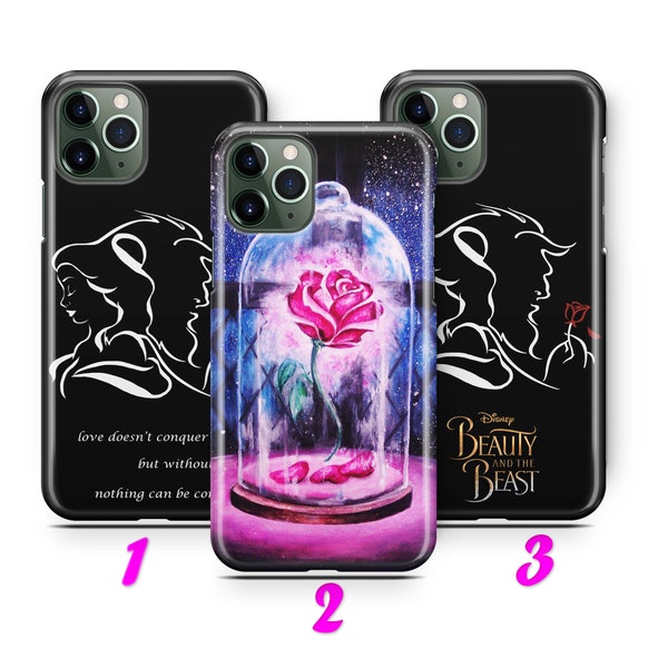 La Belle et la Bête 2 pour iPhone 11 12 13 14 15 Pro / Max / Mini / Plus inspirée du château de la princesse Bella Gaston de DISNEY CARTOON