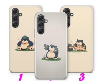 Snorlax 1 Handyhülle für Samsung A14 A15 A16 A17 A25 A26 A34 A35 A36 A37 A54 A55 A56 A57 A72 A73 + weitere Modelle Charakter