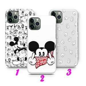 Custodia per iPhone 11 12 13 14 15 16 Pro / Max / Mini / Plus di MiCKEY MoUSE 3 ispirata al cartone animato Disney Minnie Mouse Pluto Disneyland Castle