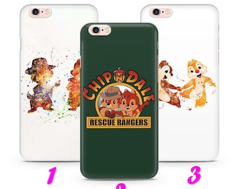 CHiP & DaLE 1 iPhone 4 5 SE 1 2 3 Gen 6 7 8 X s Max plus XR Thin Case Cover inspired by Disney Cartoon Chipmunks Rescue Rangers Cute Team