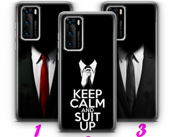 SUiT UP HUAWEI P9 P10 P20 P30 P40 Lite Pro Plus LG G5 G6 Case Cover Suit Design Keep Calm and Suit Up Well Dressed Suit and Tie Appearance