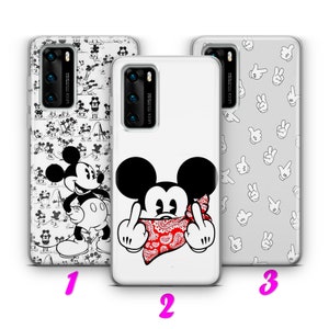 Custodia per HUAWEI P9 P10 P20 P30 P40 Lite Pro Plus LG G5 G6 ispirata al cartone animato Disney Minnie Mouse Pluto Disneyland Castle