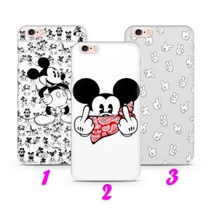 Custodia sottile per iPhone 4 5 SE 1 2 3 Gen 6 7 8 X s Max plus XR ispirata al cartone animato Disney Minnie Mouse Pluto Disneyland Castle