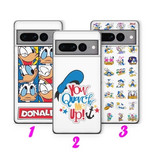 Custodia per telefono DONALD DUCK 2 per Google Pixel 6 6A 7 7A 8 8A 9 9A Pro XL ispirata al cartone animato Disney Paperina Topolino Coppia Amore Carino
