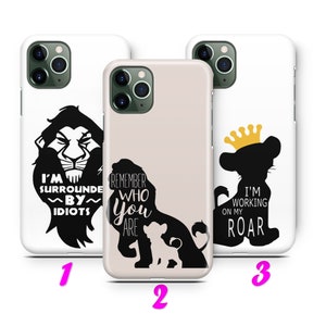 LiON KiNG 3 iPhone 11 12 13 14 15 16 Pro / Max / Mini / Plus Case Cover inspired Disney Cartoon Simba Timon Pumba Hakuna Matata Scar Zazoo