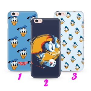 DONALD DUCK 7 iPhone 4 5 SE 1 2 3 Gen 6 7 8 X s Max plus Xr Custodia sottile ispirata al cartone animato Disney Paperina Topolino Coppia Famiglia