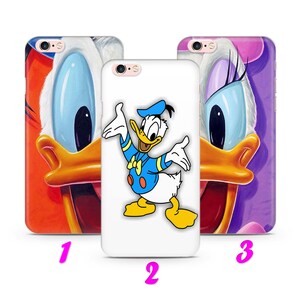 DONALD DUCK 4 iPhone 4 5 SE 1 2 3 Gen 6 7 8 X s Max plus Xr Custodia sottile ispirata al cartone animato Disney Paperina Topolino Coppia Famiglia