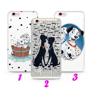 101 DALMATIANS 3 iPhone 4 5 SE 1 2 3 Gen 6 7 8 X s Max plus XR Thin Case Cover inspired by Disney Cartoon Spots Dogs Paws Cruella De Vil
